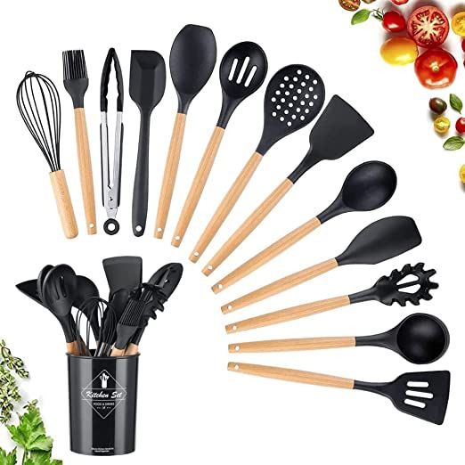 12 Pcs Silicone Kitchenware Set | Heat Resistant Cooking Tools | Non-Stick Kitchen Utensils for Home & Professional Use