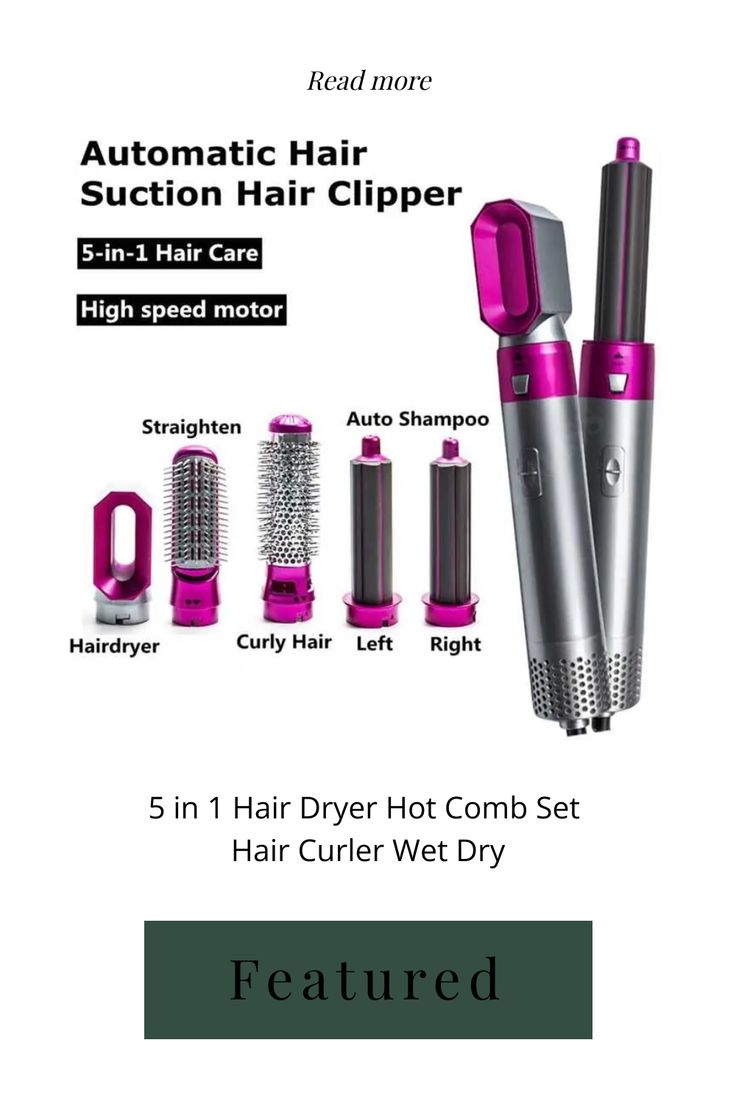 5 in 1 Hot Air Styler Brush | Hair Dryer, Curler, Straightener, Volumizer & Blow Dryer | One Step Hair Styling Tool for Salon Results