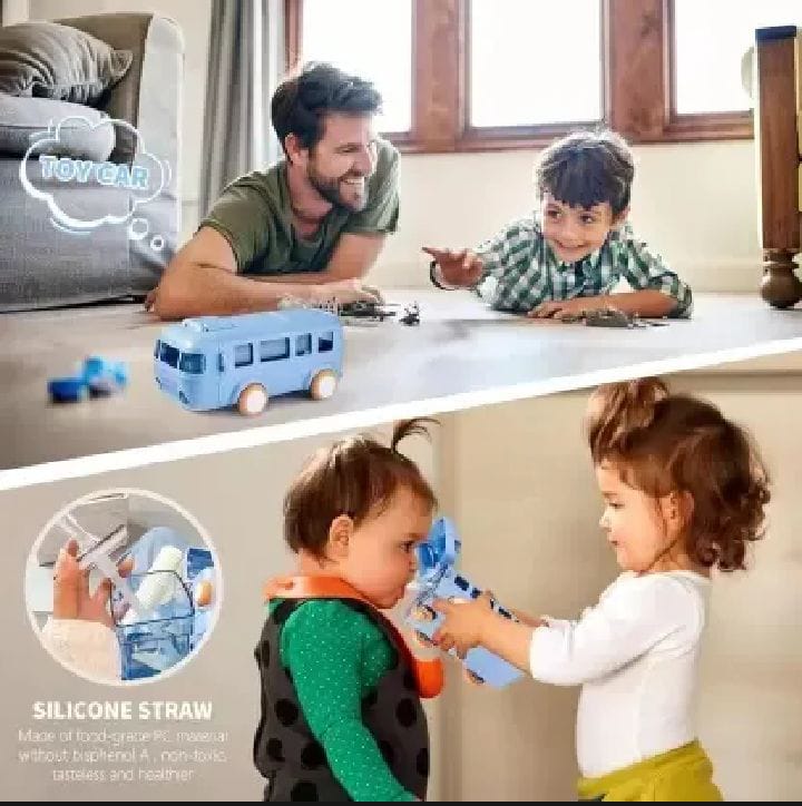 School Bus Water Bottle for Kids | Leak-Proof, BPA-Free, Portable & Fun Design | Perfect for School & Travel