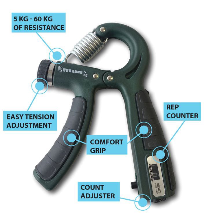 Automatic Counter Hand Gripper – Adjustable Hand Strengthener & Finger Exerciser for Fitness, Rehab & Muscle Building