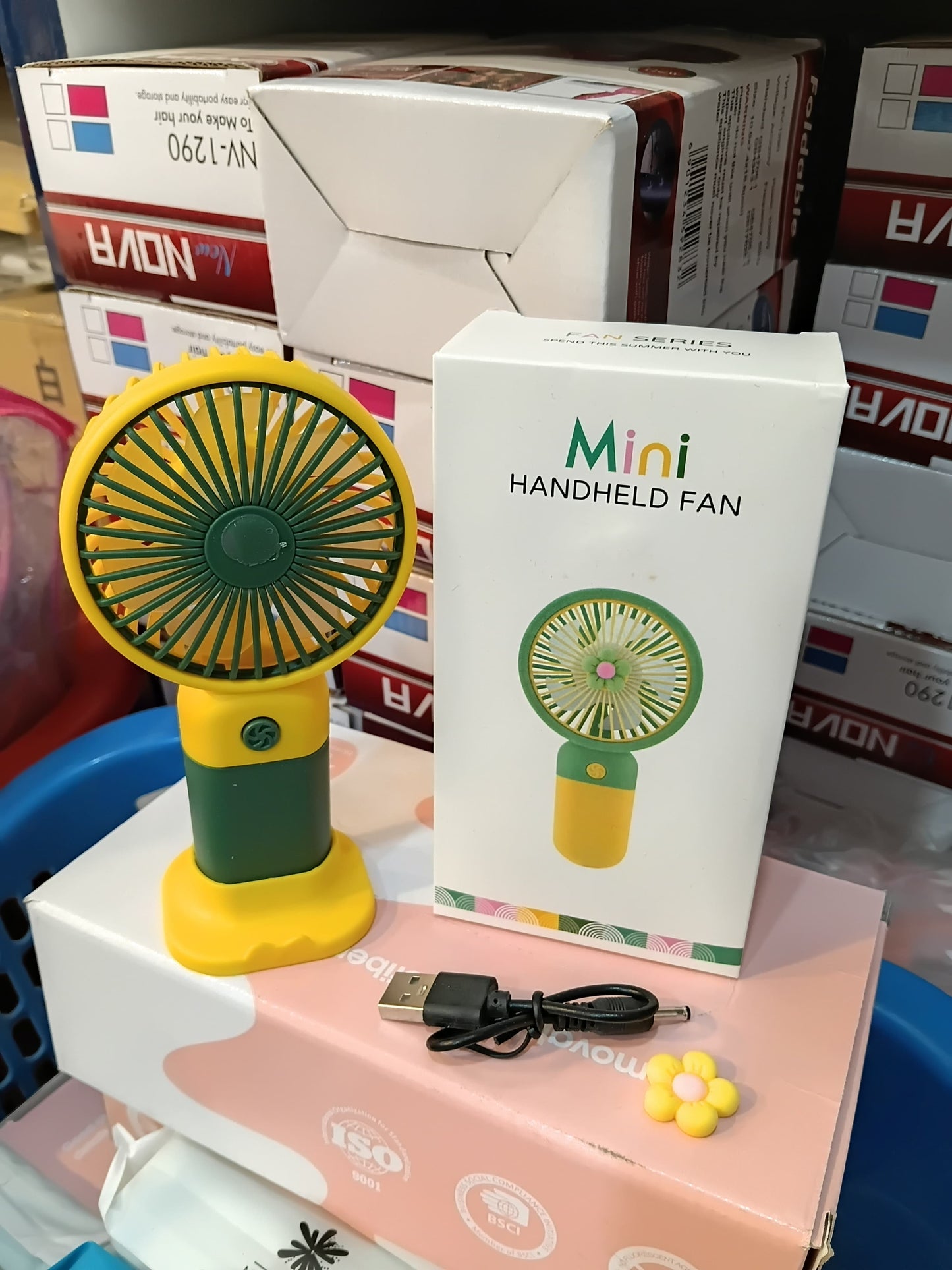 *Portable Flower Fan USB Charge Small