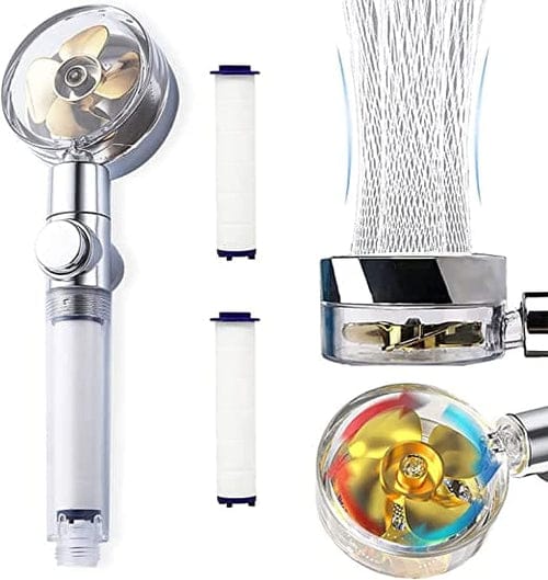 *Propeller Shower Head, Bathroom Turbo Fan Shower, Adjustable Handheld Shower Head, 360°Turbo Fan Shower With Filters, Vortex Shower Head, Hydro Jet Shower Head, Fan Shower Head, Propeller Driven Handheld Shower Head with Filter