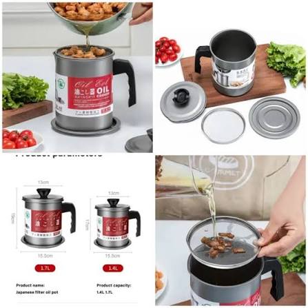 1.4L Oil Pot – Leak-Proof, Food-Grade Kitchen Oil Container | With Box / Without Box