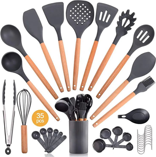 12 Pcs Silicone Kitchenware Set | Heat Resistant Cooking Tools | Non-Stick Kitchen Utensils for Home & Professional Use