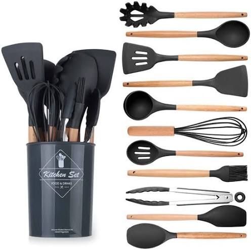 12 Pcs Silicone Kitchenware Set | Heat Resistant Cooking Tools | Non-Stick Kitchen Utensils for Home & Professional Use