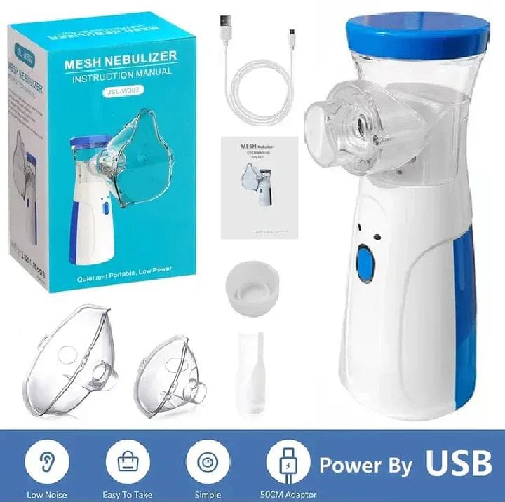 Portable Mini Mesh Nebulizer Machine for Adults & Kids | Ultra Quiet Rechargeable Handheld Inhaler for Asthma, Cough, Allergy & Breathing Treatment