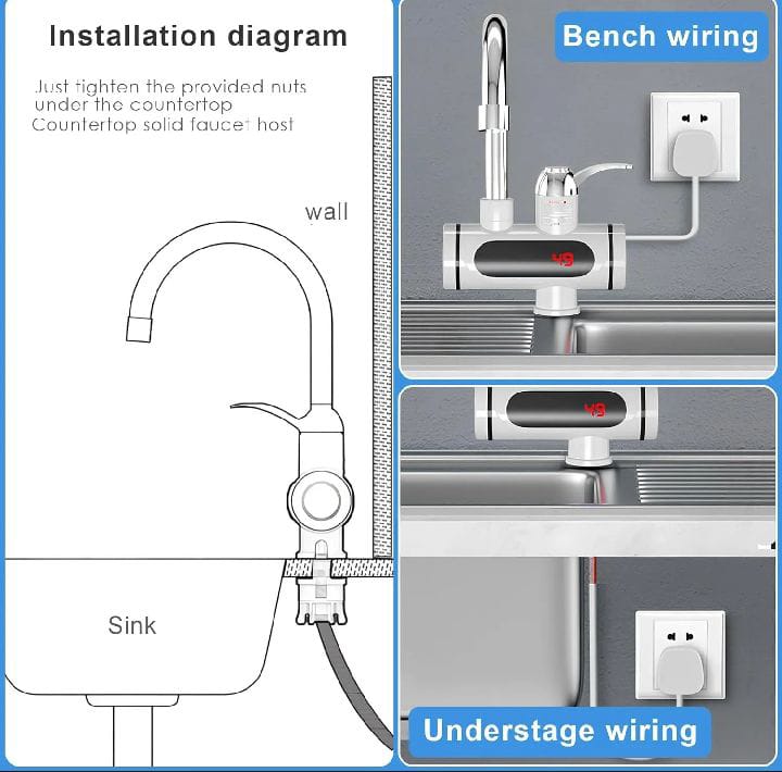 Instant Electric Hot Water Tap 220V | Fast Heating Faucet for Kitchen & Bathroom