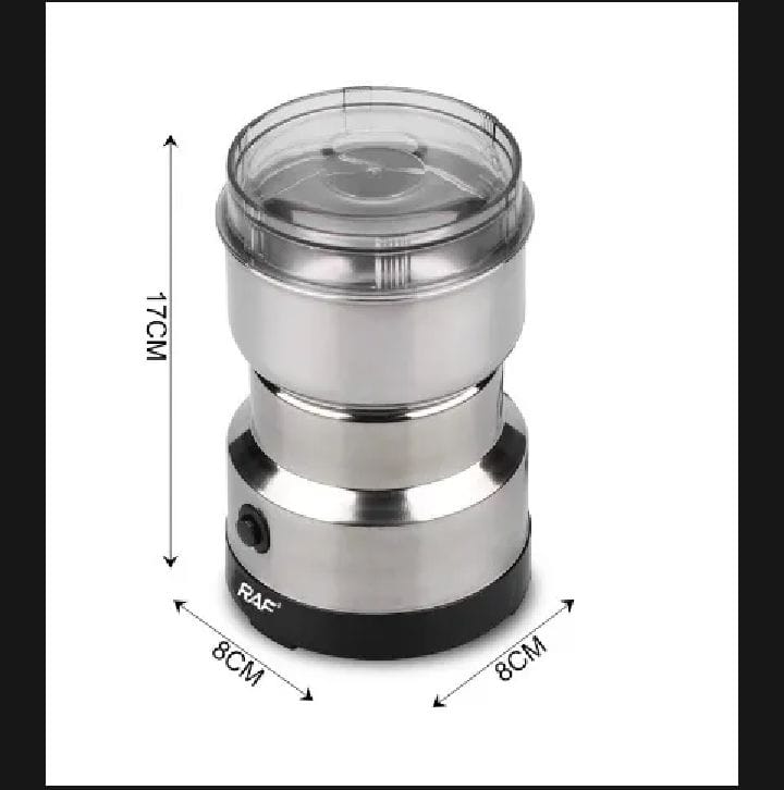 “300W RAF Electric Coffee & Masala Grinder – Stainless Steel, Multi-Purpose Spice & Coffee Powder Maker”